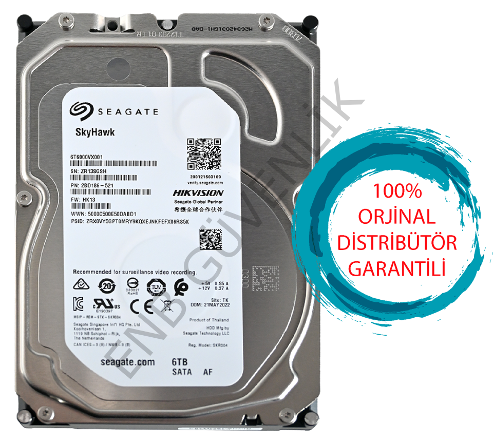 Seagate SkyHawk ST6000VX001 SATA 3.0 5900 RPM 3.5'' 6 TB Harddisk