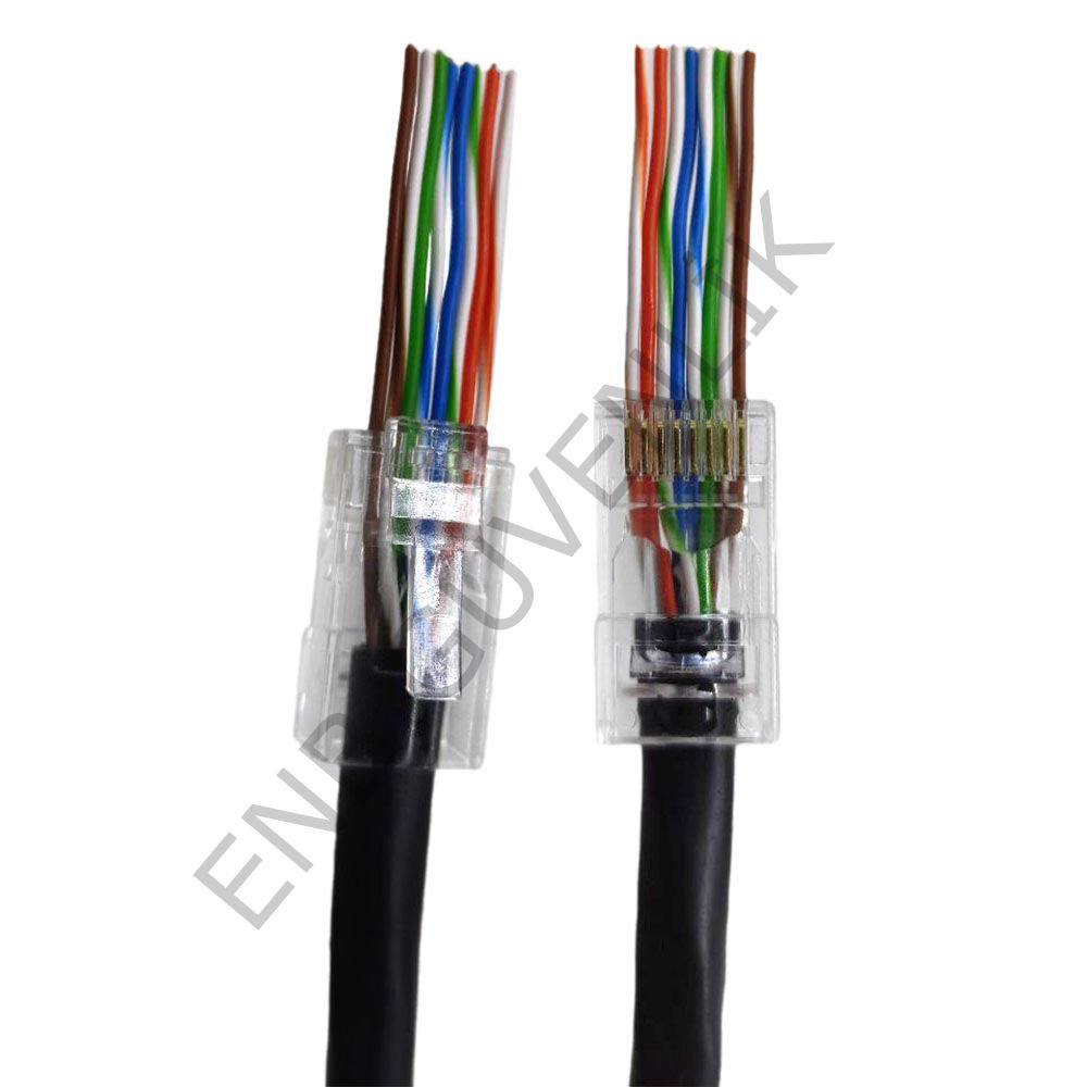 ENB RJ45 Cat6 Yeni Nesil Delikli Jack Konnektör 100'lü