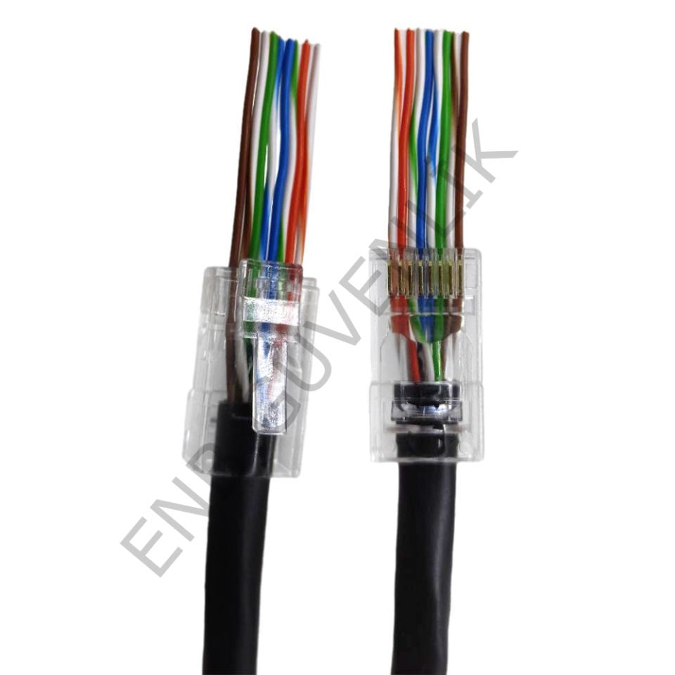 ENB RJ45 Cat6 Yeni Nesil Delikli Jack Konnektör 100'lü