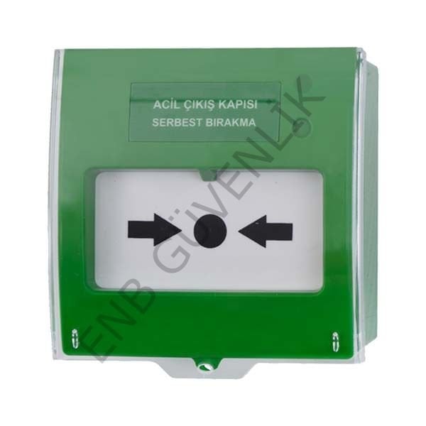 Teknim TFB-3165G Acil Çıkış Kapısı Serbest Bırakma Butonu, Yeşil