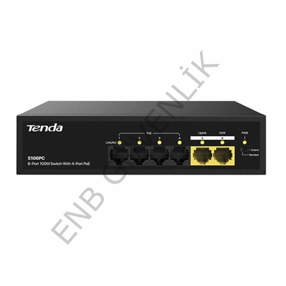 Tenda S106PC 6 Port 10/100 Mbps PoE Switch