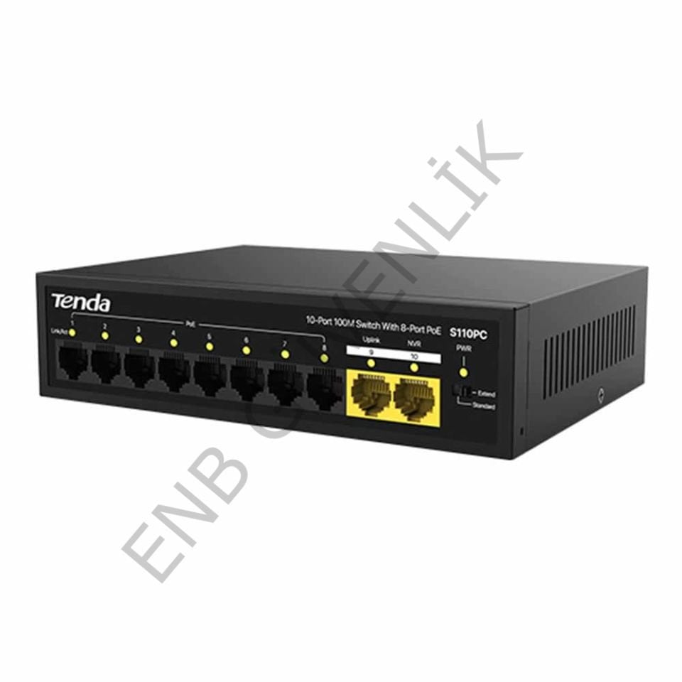 Tenda S110PC 10 Port 10/100 Mbps  PoE Switch