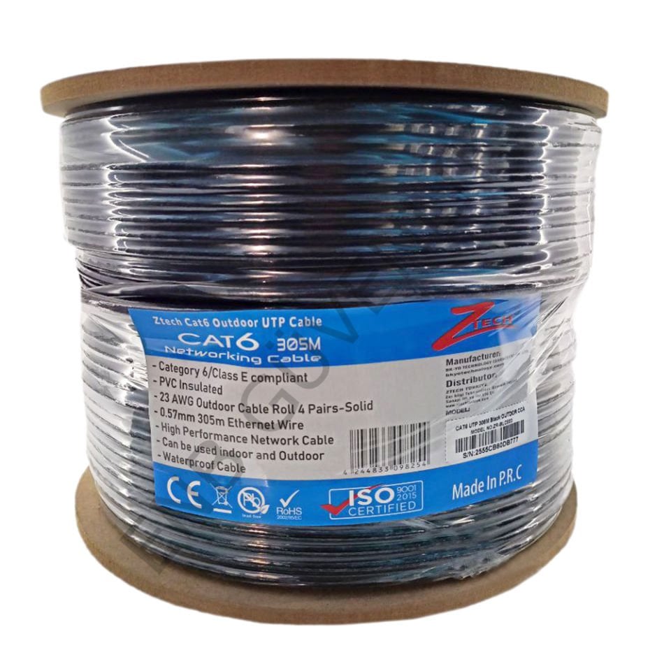 ZTECH 23AWG/4P 0,57MM 305M CAT 6 OUTDOOR KABLO