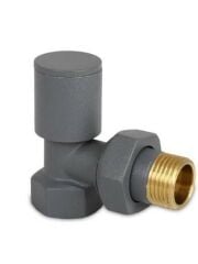 Antrasit Vana  1/2 Px Metal Silindir Gövdeli Radyatör Havlupan Vanası