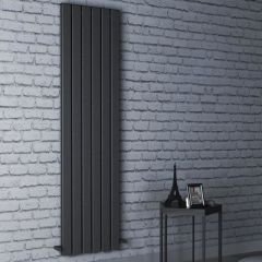 Nirvana 1600x630 Siyah 8 Dilim Dekoratif Hibrit Alüminyum&Çelik Isı Verimliliği Arttırılmış Dizayn Radyatör