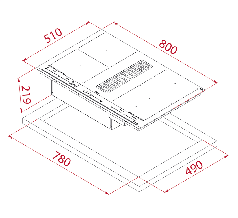 TEKA AFF 87601 MST ENTEGRE DAVLUMBAZLI  80 CM DİRECTSENSE İNDÜKSİYON OCAK