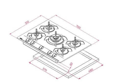 TEKA GBC 75030 KBC WH (E5) OCAK