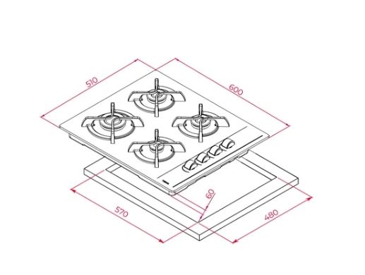 TEKA GBC 64002 KBC WH (E4) OCAK