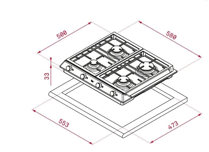 TEKA EX 60.1 4G AI AL DR CI NTB (E4) OCAK