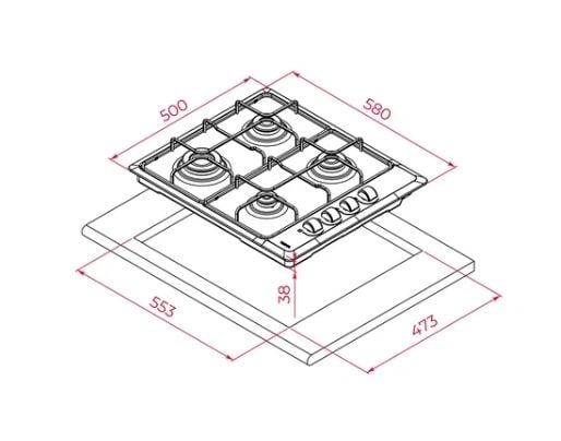 TEKA HLX 640 KBC0E BK (E5) OCAK