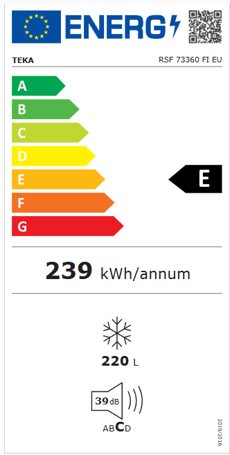 TEKA  RSF 73360 FI EU ANKASTRE DERİN DONDURUCU