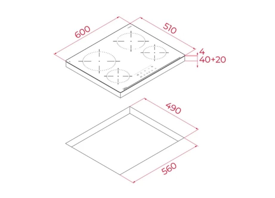 TEKA  TBC 64010 TTC BK OCAK