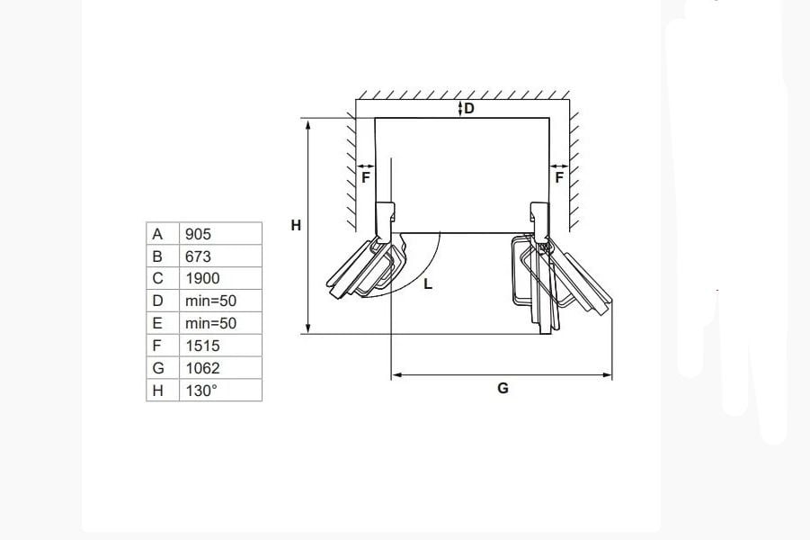 HAFELE MAXIMA SOLO BUZDOLABI 4 KAPILI 90CM INOX