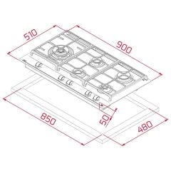 TEKA GZC 95320 XBC BK OCAK 112570177