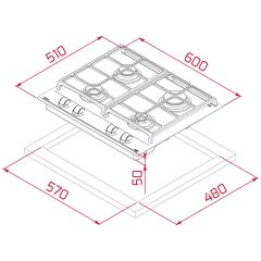 Teka GZC 64320 XBC LB Kahverengi Cam Ocak 112570108