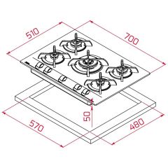 Teka GBC 75030 KBN/GBC 75030 KBC BK (E4) ocak