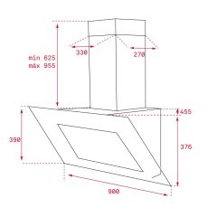 TEKA DLV 98660 / 90 cm Dikey Davlumbaz