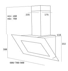 Teka TVT 90 WH Duvar tipi davlumbaz