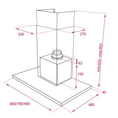 TEKA DSJ 950 ULTRA SLİM DUVAR TİPİ DAVLUMBAZ