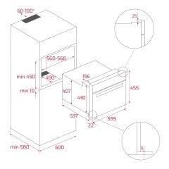 TEKA MWR 32 BIA 32 Litre hacimli ankastre mikrodalga