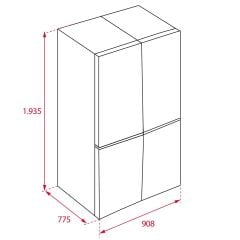 TEKA  TEŞHİRDEN SATILIK RMF 77920 4 Kapılı A++ Enerji seviyeli 193 cm Buzdolabı