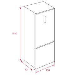 TEKA RBF 78720 GWH AB UZUN ÖMÜRLÜ NO FROST KOMBİ BUZDOLABI 192CM, 2 KAPILI VE IONCLEAN TEKNOLOJİLİ