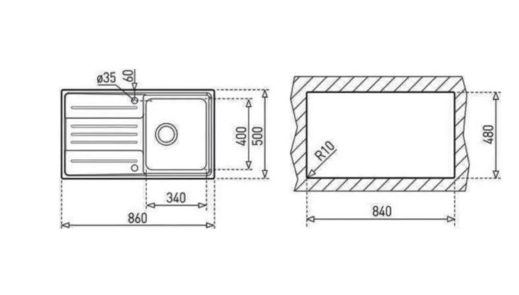 TEKA STAGE 45 B PASLANMAZ ÇELİK EVİYE SAĞ DEKORLU
