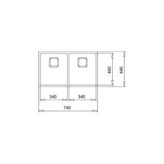 TEKA FLEXLINEA RS15 2B 740 ÇİFT HAZNELİ TEZGAHÜSTÜ/TEZGAHASIFIR (FLUSH) TEZGAHALTI PASLANMAZ ÇELİK EVİYE