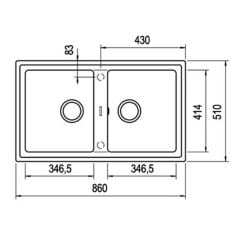 TEKA MAESTRO STONE 90 B-TG METALLİC BLACK GRANİT EVİYE