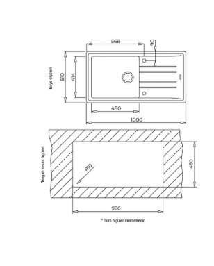 TEKA MAESTROSTONE 60 L-TG WHİTE GRANİT EVİYE