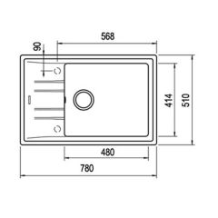 Teka MAESTRO STONE 60 S-TG Tegranite Eviye 115330039