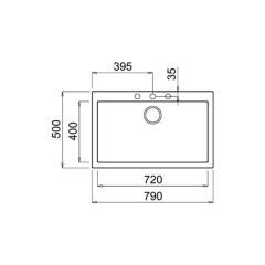 TEKA FORSQUARE 72.40 TG TEK HAZNELİ TEZGAHÜSTÜ/TEZGAHASIFIR (FLUSH) PASLANMAZ ÇELİK EVİYE