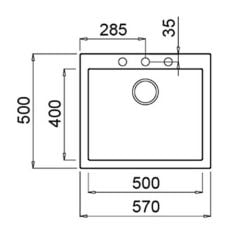 TEKA MAESTRO FORSQUARE 50.40 TG BLACK GRANİT EVİYE