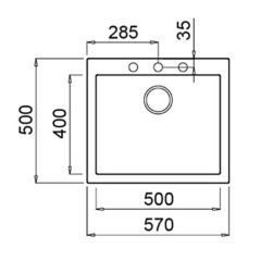 TEKA FORSQUARE 50.40 TG TEK HAZNELİ TEZGAHÜSTÜ PASLANMAZ ÇELİK EVİYE