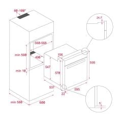 TEKA HLB 8510 P ÖZEL PİZZA FONKSİYONLU MAESTROPİZZA PİROLİTİK FIRIN 340