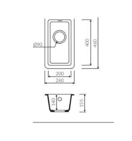 TEŞHİR MARMORİN FADO 260 0,5K TEK GÖZLÜ BLACK METALLİC