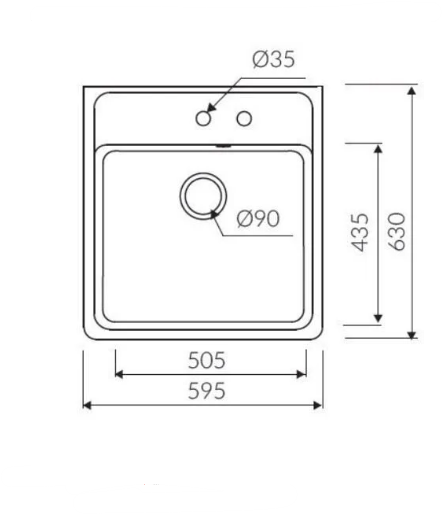 TEŞHİR MARMORİN EWIT 595 1 K TEK GÖZLÜ BLACK METTALİC