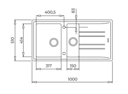 TEKA STONE 60 B-TG 1½B 1D STONE GREY 115360000