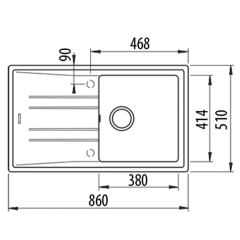 TEKA  STONE 50 B-TG 1B 1D STONE GREY TEK GÖZLÜ TEZGAH ÜSTÜ TEGRANİT EVİYE