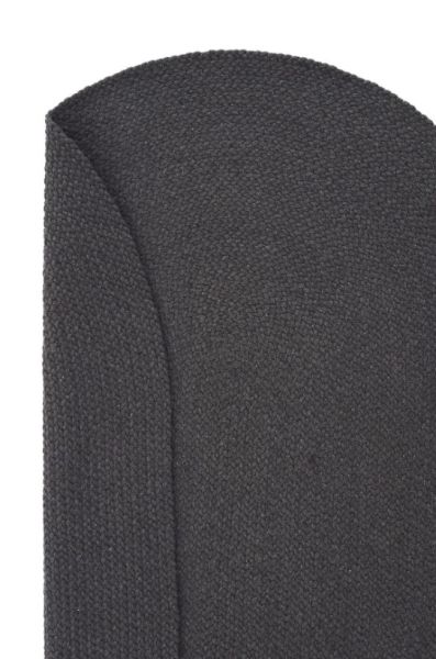Lunox Antrasit Hasır Örgü Çift Taraflı Dokuma Yolluk Jüt Kilim Oval Banyo Paspası