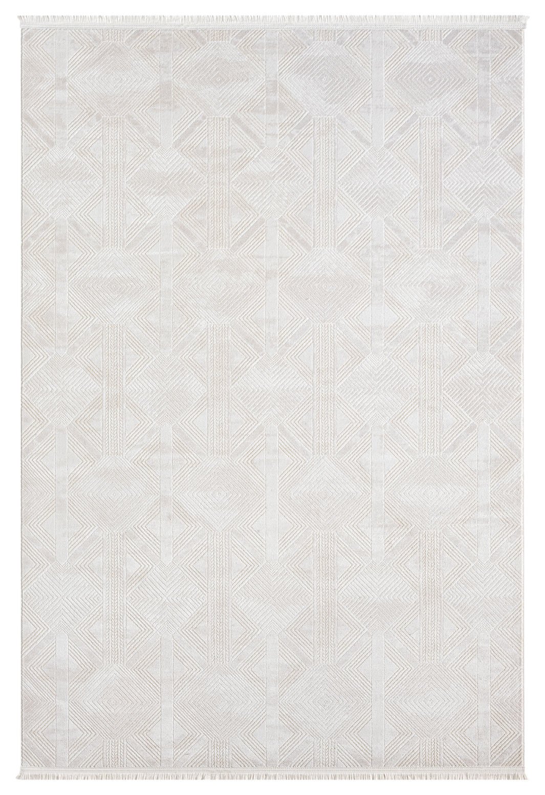 Seyran Vista 5116 Krem Salon Halısı Yolluk Yumuşak Tuşeli Modern Dokuma Makine Halısı
