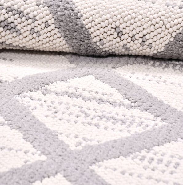Crea Belezza 8632BYK Soft Yumuşak Tuşeli Modern Halı Krem Gri My Crea Home