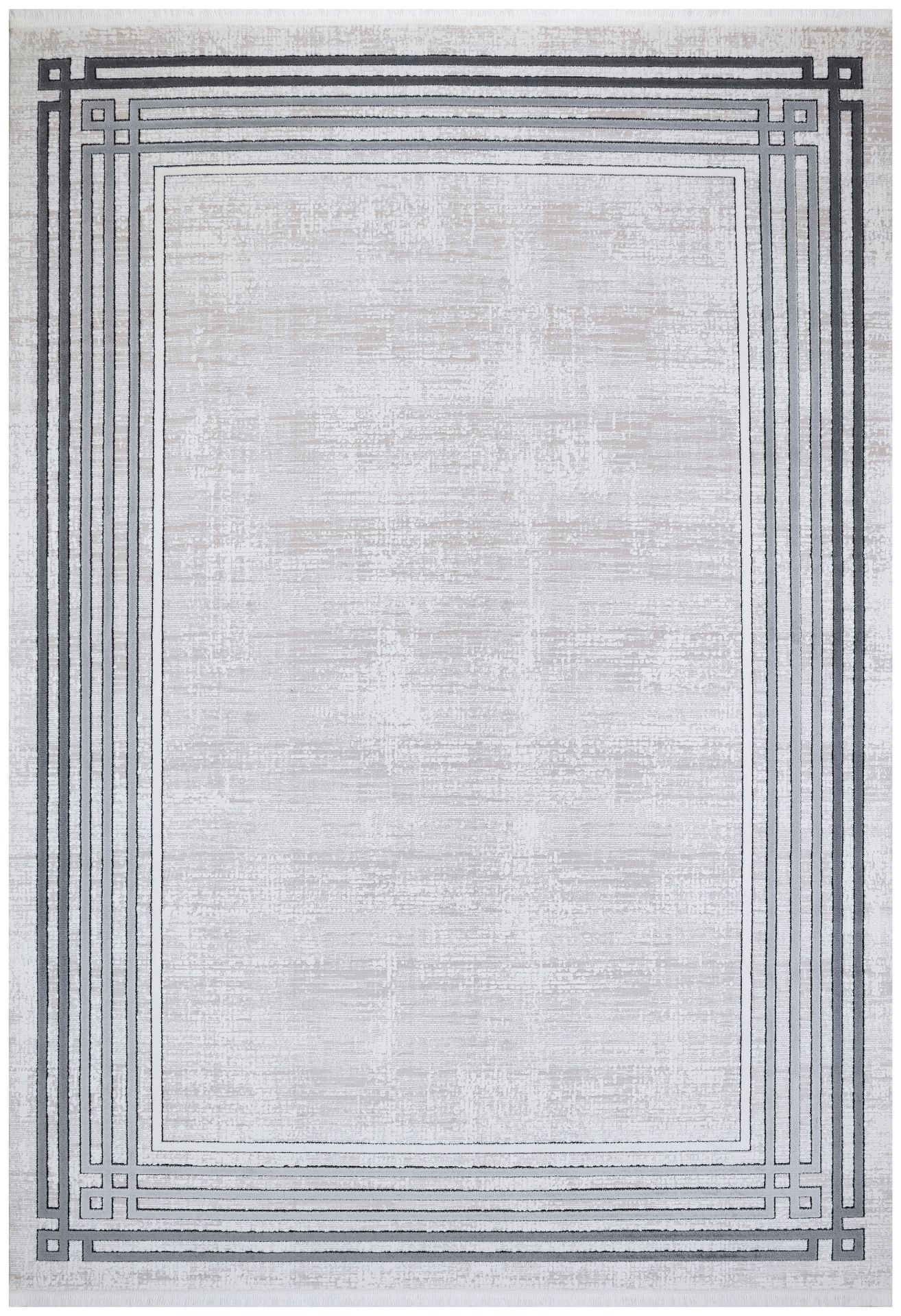 Türkmen Halı Mystik 20405 Gri Çerçeveli Modern Salon Halısı 80x150