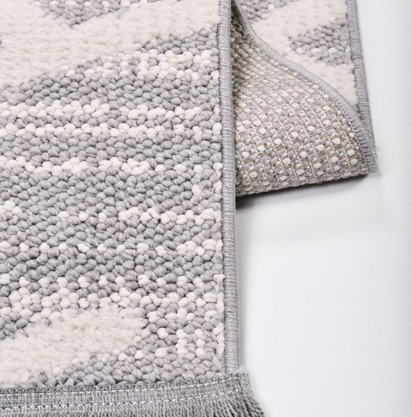 Crea Belezza 8632BRK Soft Yumuşak Tuşeli Modern Halı Krem Gri My Crea Home