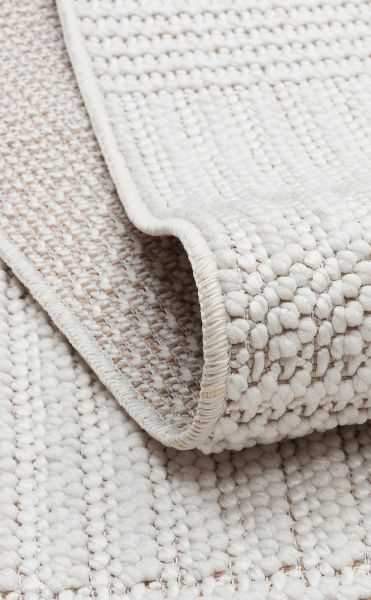 Eko Halı Motto 11 Beyaz Yumuşak Tuşeli Örgü Dokuma Modern Bukle Makine Halısı
