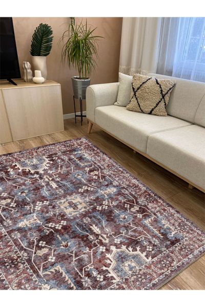 Drom Kaymaz Tabanlı Yıkanabilir Multi Modern Antre Hol Salon Mutfak Halısı