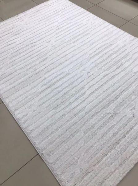Padişah Glaze Koleksiyonu 68370 060 Krem Kabartmalı Yumuşak Dokuma Modern Salon Halısı