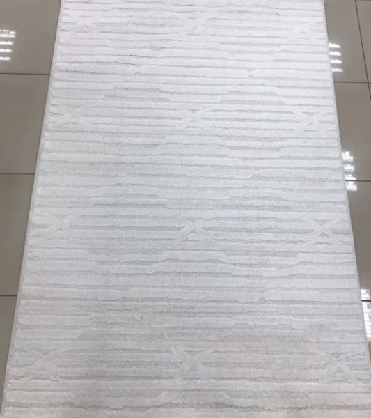 Padişah Glaze Koleksiyonu 68370 060 Krem Kabartmalı Yumuşak Dokuma Modern Salon Halısı