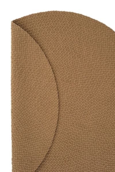 Lunox Kahve Hasır Örgü Çift Taraflı Dokuma Yolluk Jüt Kilim Yuvarlak Banyo Paspası