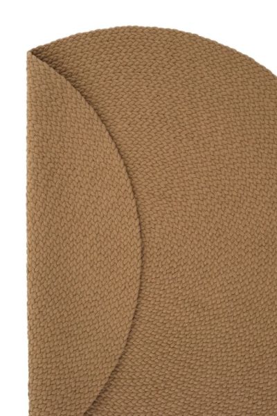 Lunox Kahve Hasır Örgü Çift Taraflı Dokuma Yolluk Jüt Kilim Yuvarlak Banyo Paspası